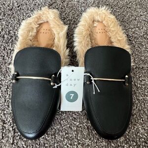 A new day faux fur lined mules
